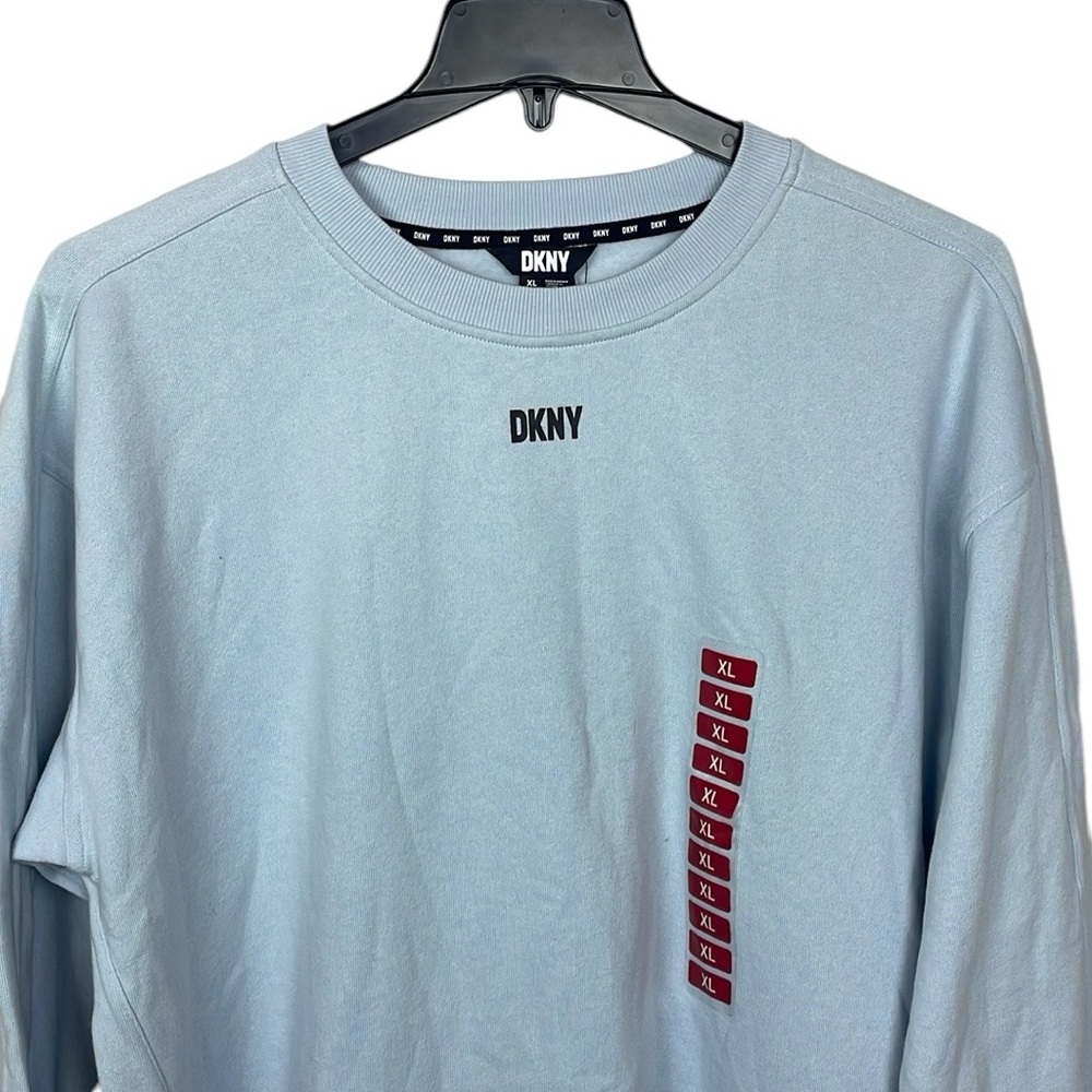 New DKNY Women’s Long Sleeve Crewneck SweatShirt SYE Blue Size XL